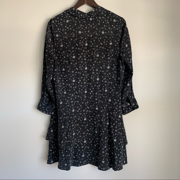Equipment Black Star Ruffle Dress Medium - Picture 4 of 6